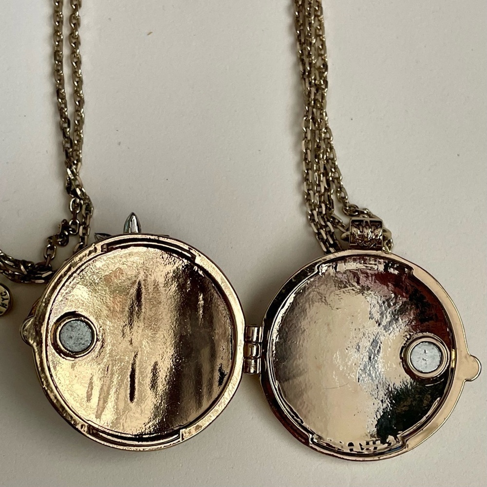 Lyell NYC Floral Medallion Necklace in Gold and Silver - Picture 5 of 9